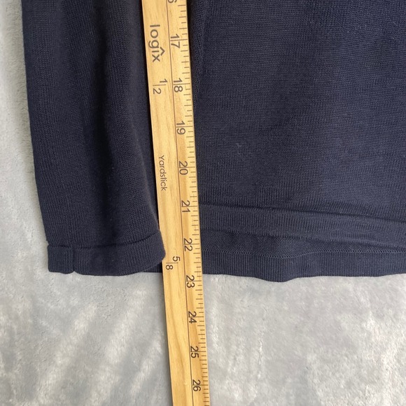 Talbots‎ Weekend V Neck Pullover Sweater Jumper Womens L Petite Navy Blue Soft - Picture 6 of 7